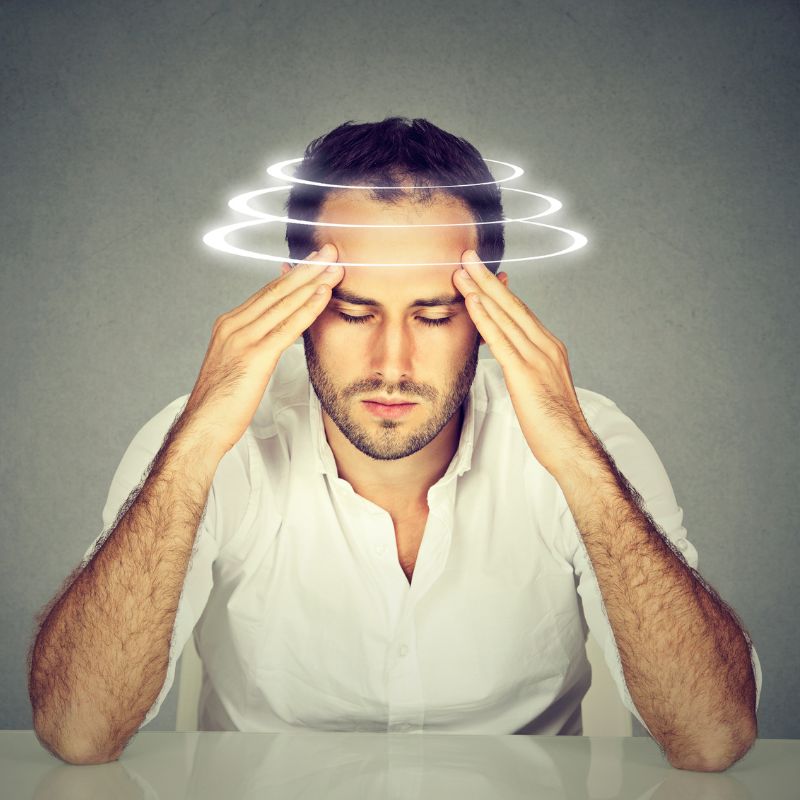 image of man with PTSD symptoms